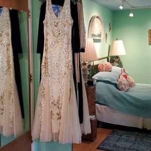 Stunning Ivory Sparkly Evening Gown